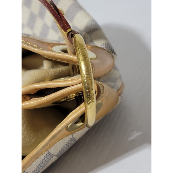 LOUIS VUITTON Galliera MM Damier Azur Shoulder Bag White/Beige - Picture 12 of 15